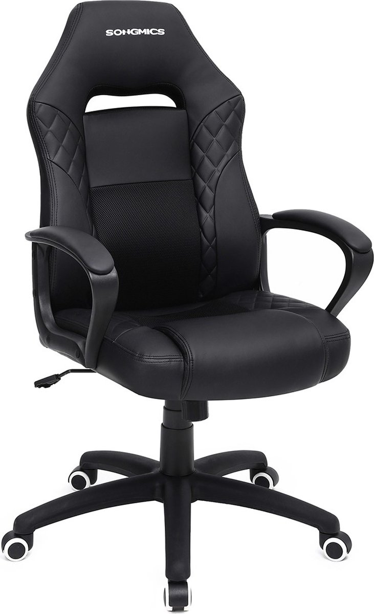 Gamingstoel PRO - Verstelbaar - Zwart - Stoel - Gamingstoel met voetensteun - Ergonomische bureaustoel