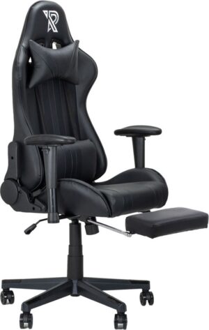 Ranqer Felix Pro - Gamestoel met voetsteun - Gaming Chair / Gaming Stoel - Ergonomische Bureaustoel - Gaming stoel met voetensteun - Zwart
