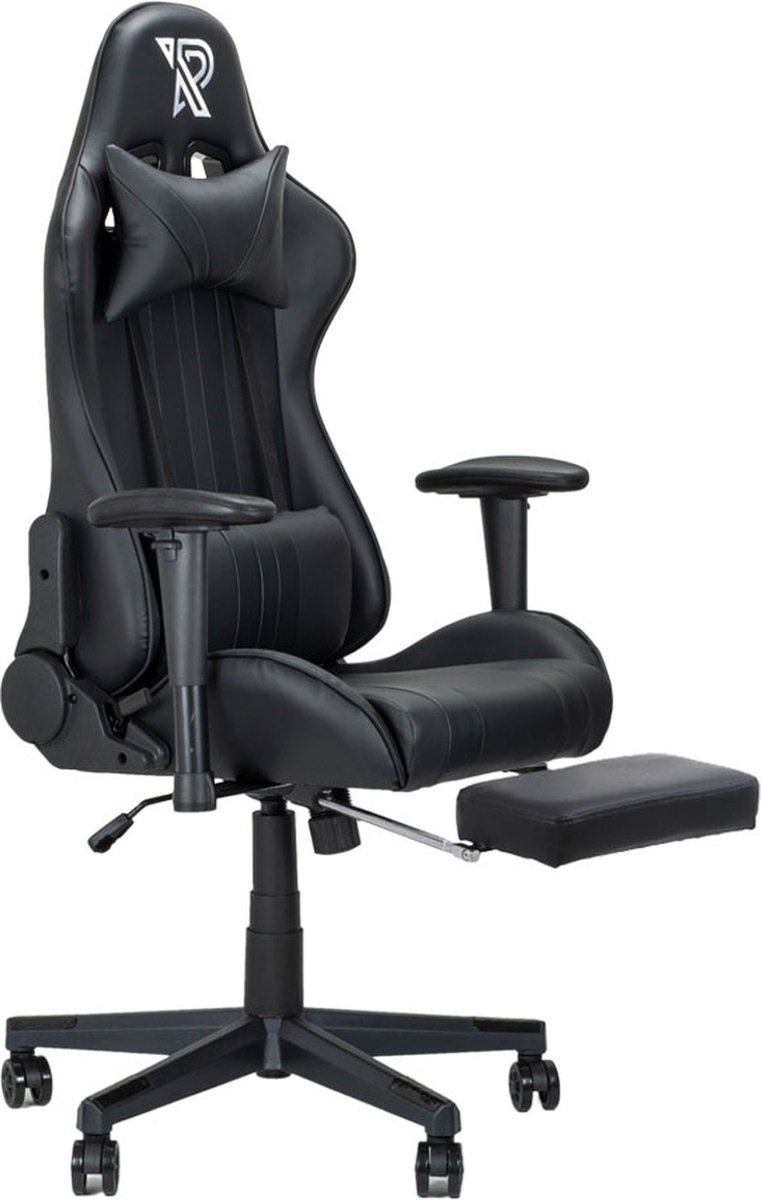 Ranqer Felix Pro - Gamestoel met voetsteun - Gaming Chair / Gaming Stoel - Ergonomische Bureaustoel - Gaming stoel met voetensteun - Zwart