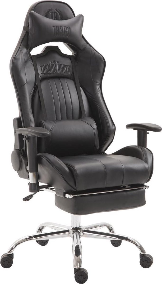 CLP Limit xl Bureaustoel - Kunstleer zwart/zwart met voetensteun