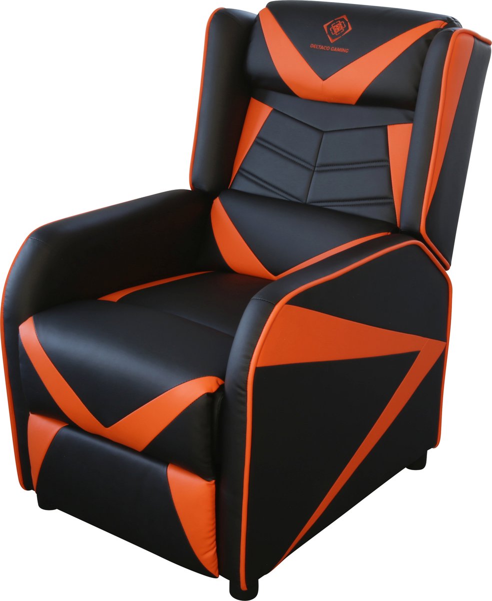 Deltaco DC420 - Gaming stoel - Fauteuil in Kunstleer met Armleuning - Zwart/Oranje
