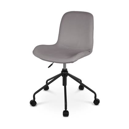 Nolon Nout-Fé bureaustoel rib warm grijs - zwart onderstel