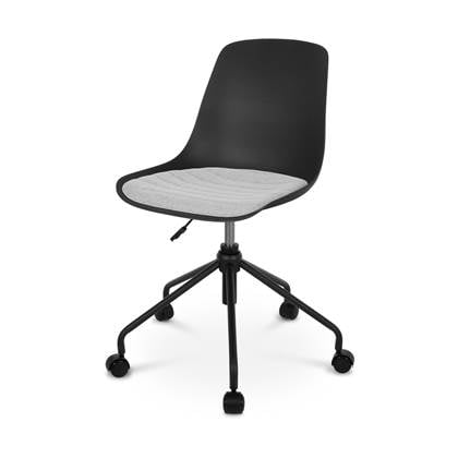 Nolon Nout-Liv bureaustoel zwart met lichtgrijs zitkussen - zwart