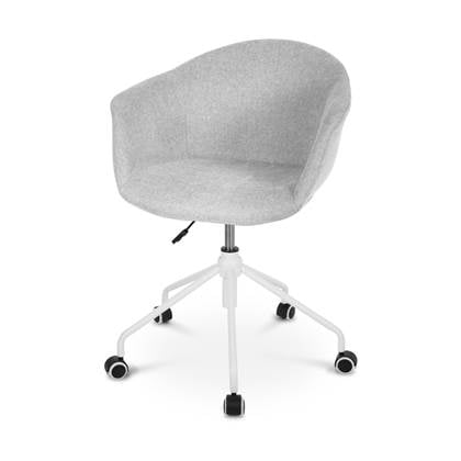 Nolon Nout-Otis bureaustoel lichtgrijs - wit onderstel
