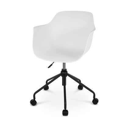 Nolon Nout-Puk bureaustoel wit - zwart onderstel