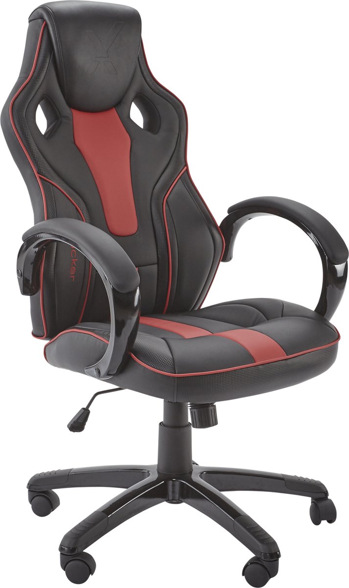 X Rocker Maverick - Office Gaming Chair - Bureaustoel - Ergonomisch - Zwart/Rood