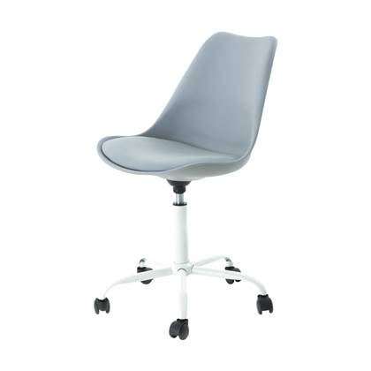 Essence Kontar bureaustoel lichtgrijs - wit onderstel